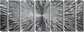 Statements2000 Silver Modern Metal Wall Art Sculpture by Jon Allen - Multi Panel Tryptych Home Décor, Vortex 3P