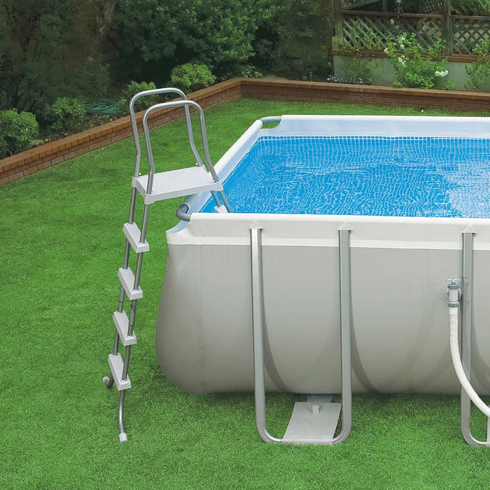 Intex 32ft X 16ft X 52in Ultra Frame Rectangular Pool Set with Sand Filter Pump, Ladder, Ground Cloth and Pool Cover