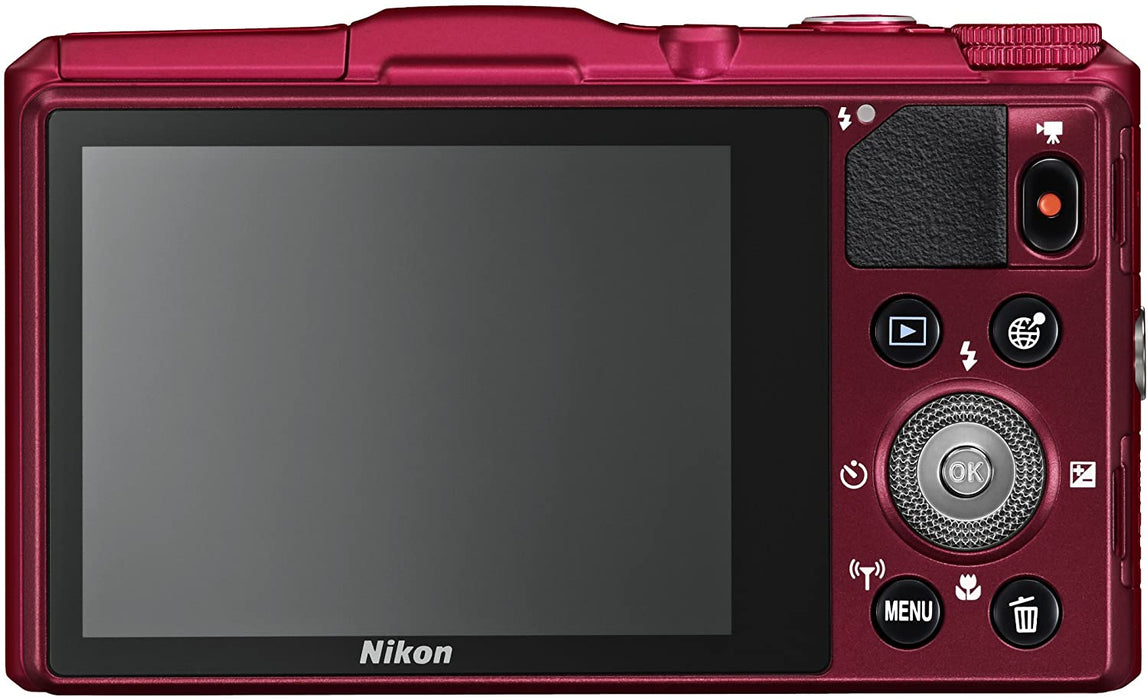 Nikon COOLPIX S9700 Compact Digital Camera - Red (16.0 MP, 30x Zoom) 3.0 inch