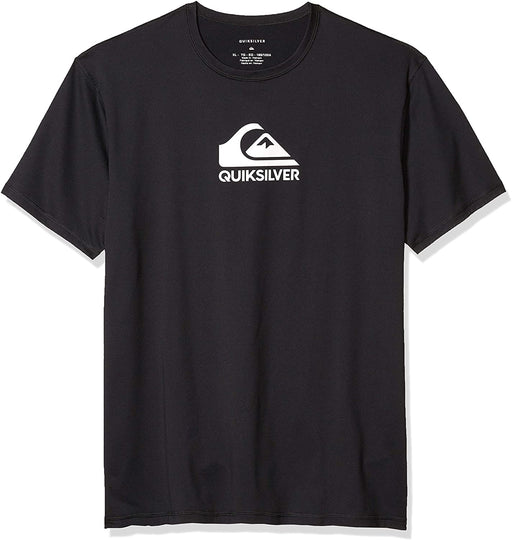 Quiksilver Men's Solid Streak Short Sleeve UPF 50+ Sun Protection Surf Tee Rashguard Swim Shirt