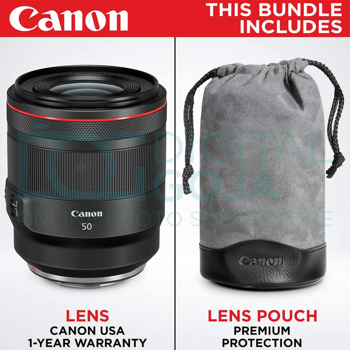 Canon RF 50mm f/1.2L USM Lens with Altura Photo Advanced Accessory and Travel Bundle