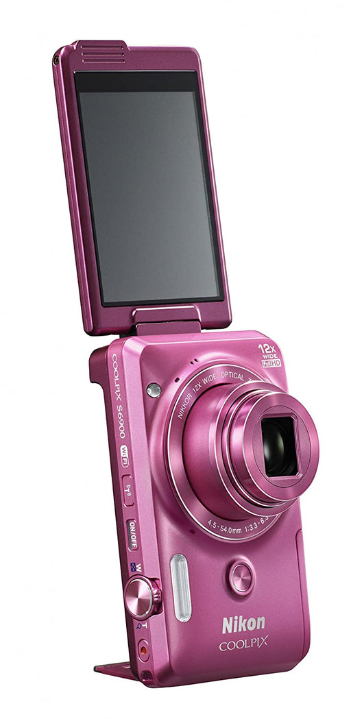 Nikon COOLPIX S6900 16MP Digital Camera with 12x Zoom, Glossy Pink (International Version, No Warranty)