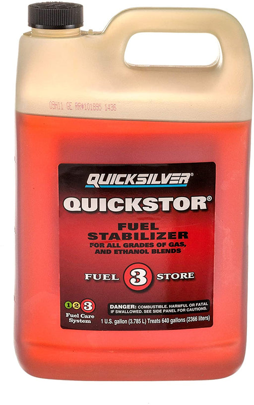 Quicksilver 8M0058683 Quickstor Fuel Treatment and Stabilizer - One Gallon Bottle