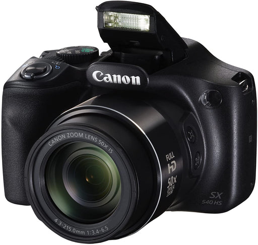 Canon PowerShot SX540 Digital Camera w/ 50x Optical Zoom - Wi-Fi & NFC Enabled (Black), 1 - 1067C001