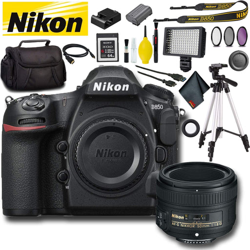 Nikon D850 DSLR Camera (International Model) Pro Bundle
