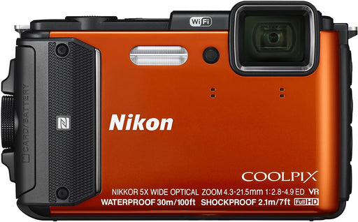 Nikon Coolpix AW130 Shock & Waterproof GPS Digital Camera (Orange) - International Version
