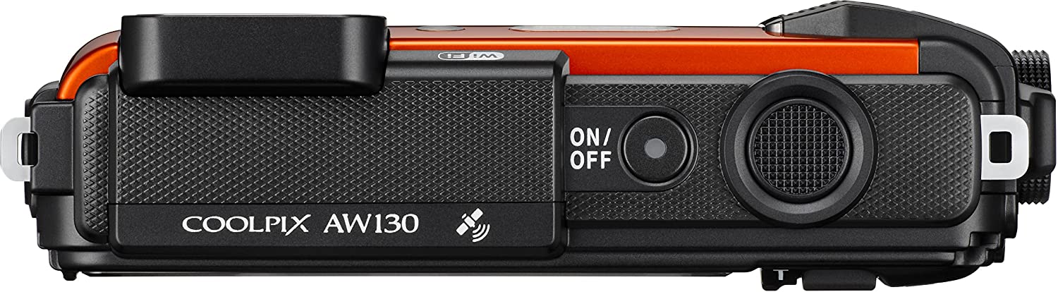 Nikon Coolpix AW130 Shock & Waterproof GPS Digital Camera (Orange) - International Version