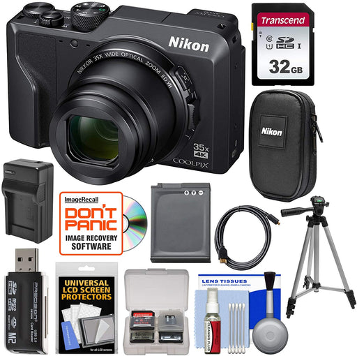 Nikon Coolpix A1000 35x 4K Wi-Fi Digital Camera with 32GB Card + Battery + Charger + Tripod + Case + Kit