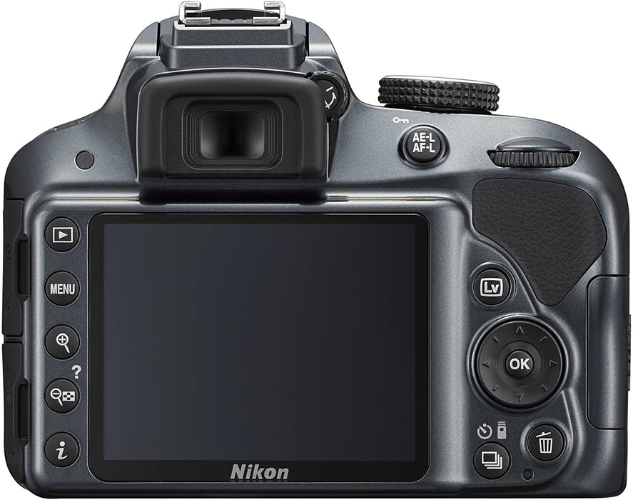Nikon D3300 24.2 MP CMOS Digital SLR with AF-S DX NIKKOR 18-55mm f/3.5-5.6G VR II Zoom Lens (Grey)