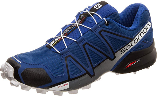 SALOMON Speedcross 4 Trail Running Shoe - Men's Mazarine Blue Wil/Black/White, US 12.0/UK 11.5