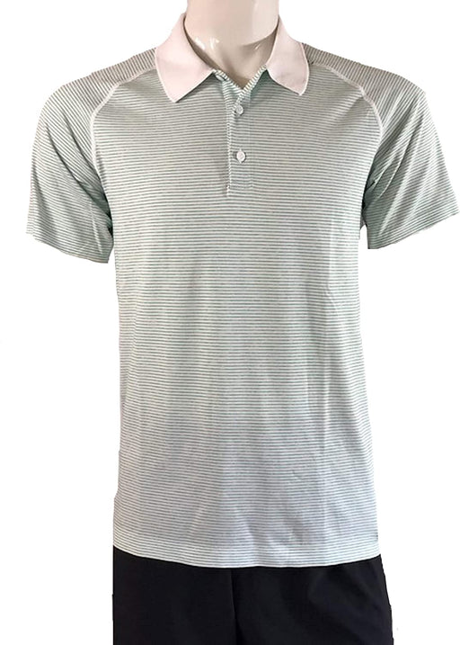 Lululemon Metal Vent TECH Polo - WHT/WHT/BLGN (S)