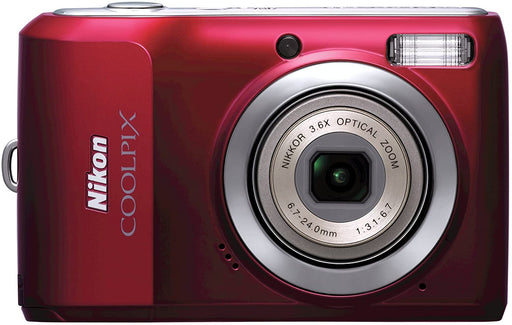 Nikon Coolpix L20 10MP Digital Camera with 3.6 Optical Zoom and 3 inch LCD, (Deep Red)