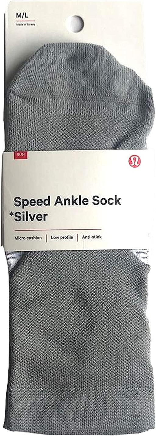 LULULEMON SPEED ANKLE SOCK SILVER - CAST/ALPW (Light Cast / Alpine White)