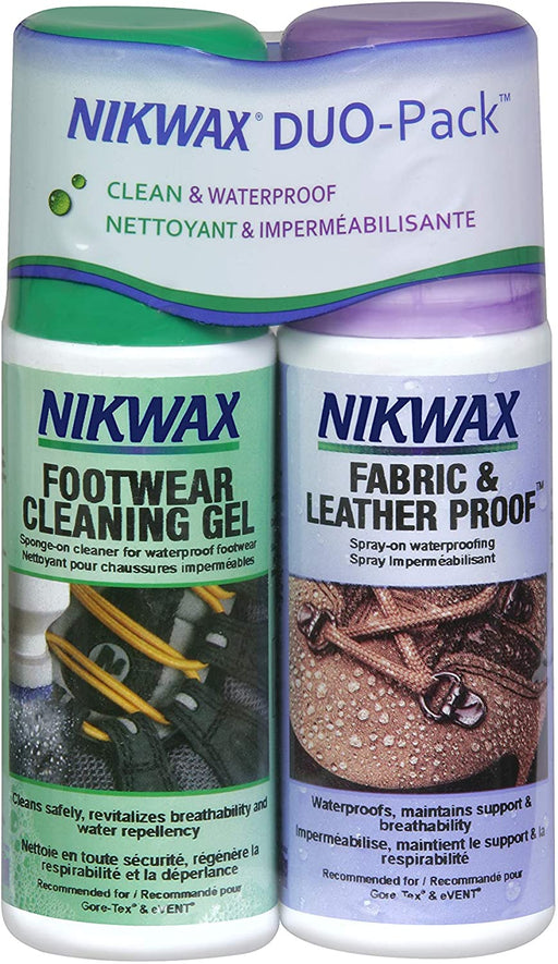 Nikwax Fabric and Leather Cleaning and Waterproofing DUO Pack
