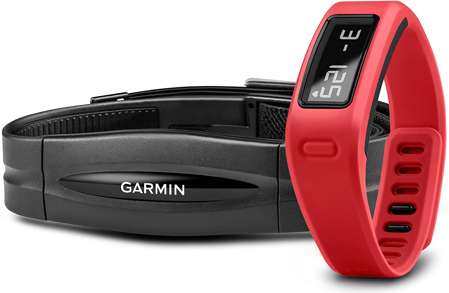 Garmin vívofit Fitness Band - Red Bundle (Includes Heart Rate Monitor)