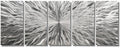 Statements2000 Silver Modern Metal Wall Art Sculpture by Jon Allen - Multi Panel Tryptych Home Décor, Vortex 3P