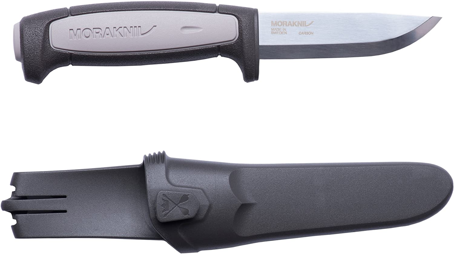 Morakniv Craftline Robust Trade Knife with Carbon Steel Blade and Combi Sheath, 3.6-Inch