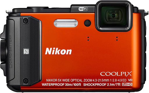 Nikon Coolpix AW130 Shock & Waterproof GPS Digital Camera (Orange) - International Version