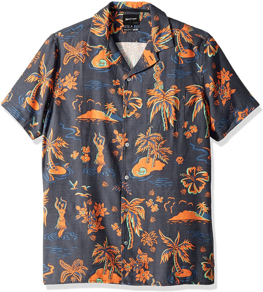 Quiksilver Men's Black Hula Button Down Shirt