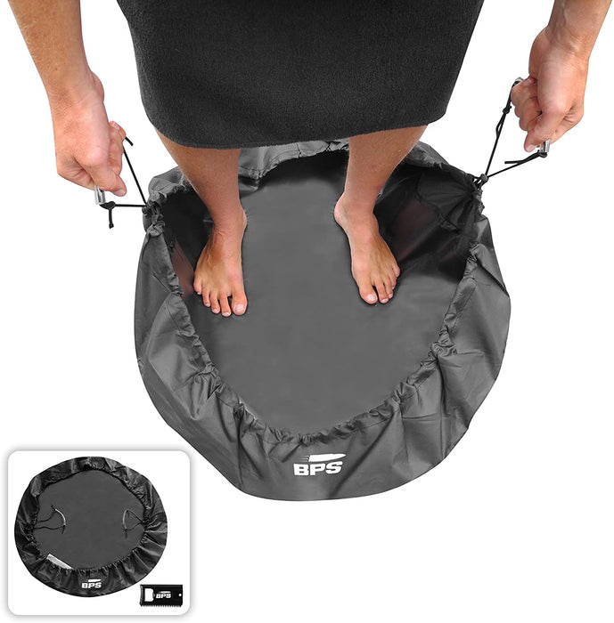 BPS Wetsuit Changing Mat/Waterproof Dry-Bag/Wet Bag for Surfers with Especially Designed Handles & Hidden Pocket - Also Available with Bundle of FCS Screws or Leash String or Wax Comb