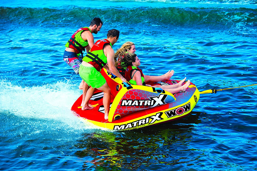 WOW Watersports 20-1060 Towable Matrix 1-4 Person Red
