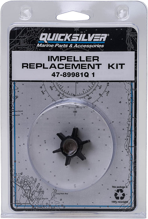 Quicksilver 89981Q1 Water Pump Repair Kit - 8 and 9.9 Horsepower Mercury and Mariner 4-Stroke Outboards with Standard Gearcase