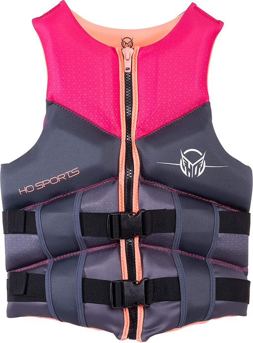 HO Phoenix CGA Wakeboard Vest Womens Sz L Grey/Pink
