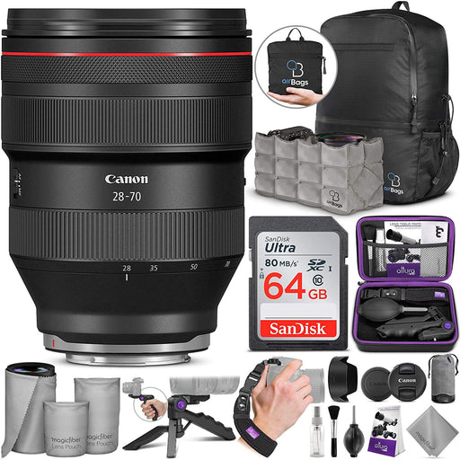 Canon RF 28-70mm f/2L USM Lens with Altura Photo Advanced Accessory and Travel Bundle