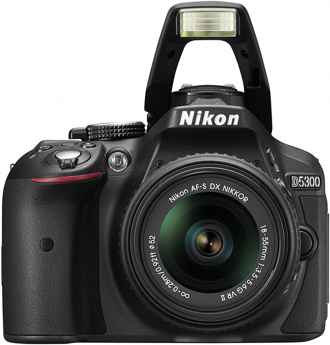 Nikon D5300 24.2 MP CMOS Digital SLR Camera Double Zoom Lens Kit with 18-55mm f/3.5-5.6G ED VR II + 55-200mm f/4.5-5.6G - International Version (No Warranty)