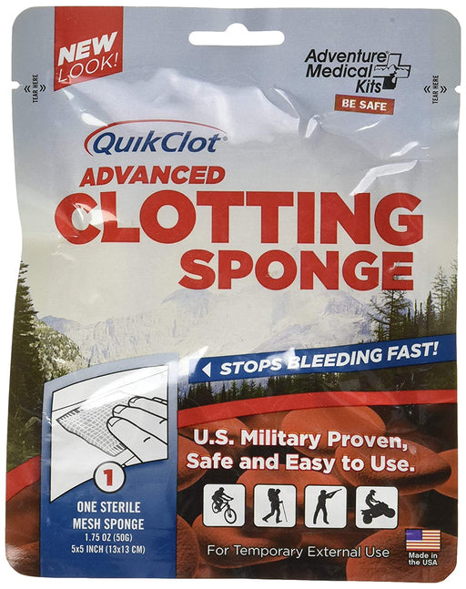 Quikclot Sport Brand Advanced Clotting Sponge ,Stop Bleeding Fast, 50 Gram Package