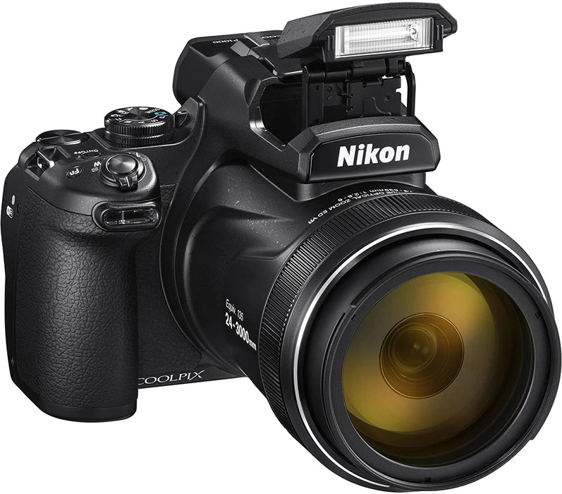 Nikon COOLPIX P1000 Digital Camera (26522) Professional Bundle W/Bag, Extra Battery, LED Light, Mic, Filters, Tripod, Monitor and More - (International Model)