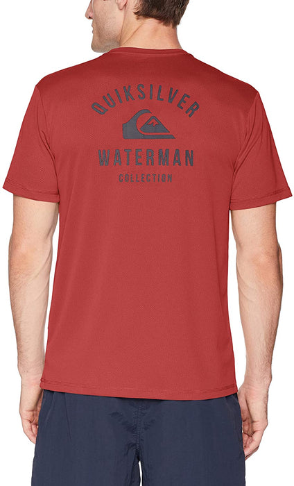 Quiksilver Men's Gut Check Short Sleeve Rashguard Swim Shirt 50+ UPF