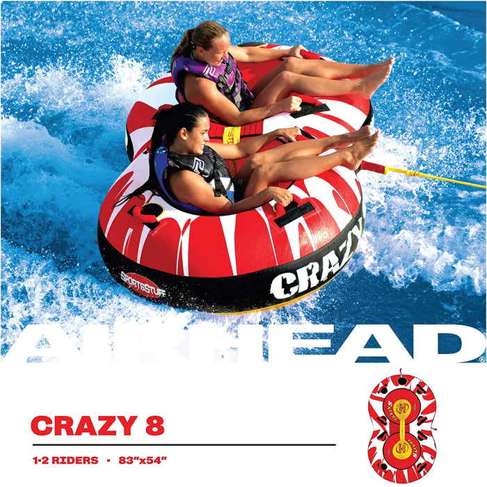 Sportsstuff Crazy 8 | 1-2 Rider Towable Tube for Boating