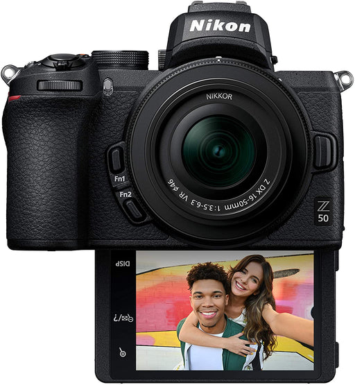 Nikon Z50 Compact Mirrorless Digital Camera with Flip Under "Selfie/Vlogger" LCD | 2 Zoom Lens Kit Includes: NIKKOR Z DX 16-50mm f/3.5-6.3 VR & NIKKOR Z DX 50-250mm F/4.5-6.3 VR
