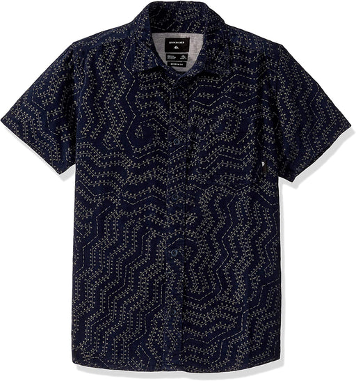 Quiksilver Boys' Big Botanic Bats Short Sleeve Woven Youth