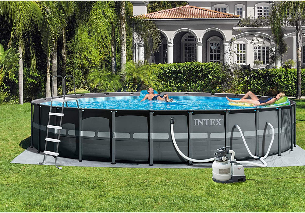 Intex 26' x 52" Ultra Frame Above Ground Swimming Pool Set with Pump and Ladder