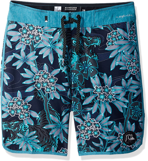 Quiksilver Boys' Big Highline Silent Fury YTH 17" Swim Trunk Boardshorts