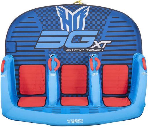 HO Sports 2020 3G XT Inflatable Seated Towable Watersports Pull Behind Boating Tube, 1 to 3 Person Capacity