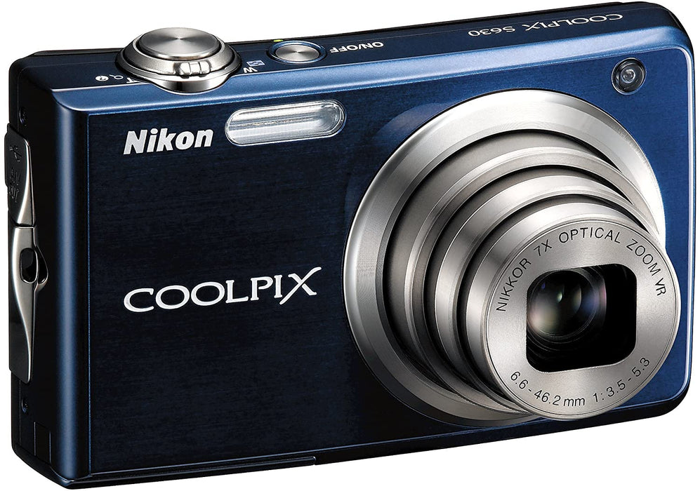Nikon Coolpix S630 12MP Digital Camera with 7x Optical Vibration Reduction (VR) Zoom and 2.7 inch LCD (Midnight Blue)