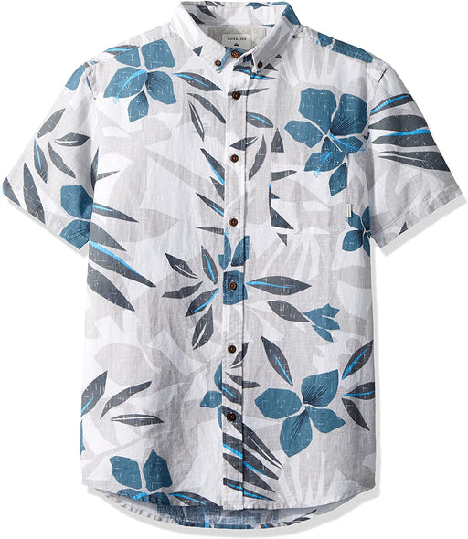 Quiksilver Men's Short Sleeve Linen Print Shirt