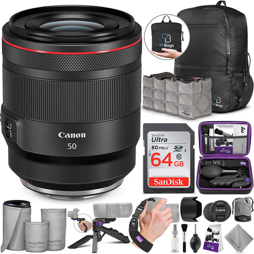 Canon RF 50mm f/1.2L USM Lens with Altura Photo Advanced Accessory and Travel Bundle