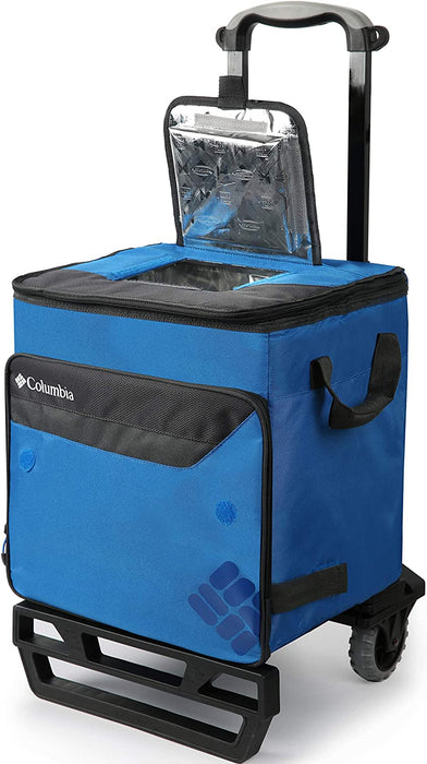 Columbia Crater Peak 50 Can Rolling Thermal Pack with All Terrain Cart, 80 lb. Capacity