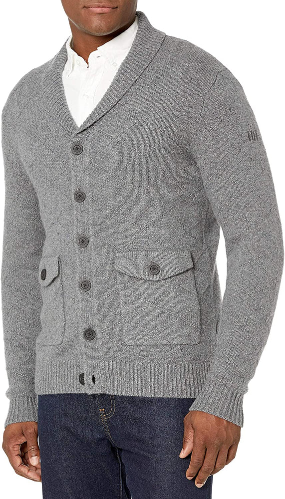 Helly-Hansen mens Skagen Classic Wool-blend Button-up Knit Jacket