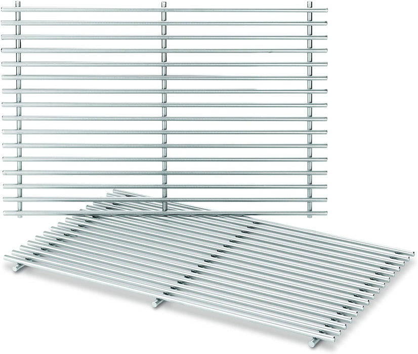 Weber-Stephen Products 7639 2pk Stainless Steel Cooking Grate (17.3 x 11.8 x 0.5)