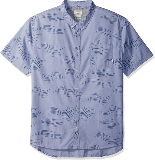 Quiksilver Men's Valley Groove Print Short Sleeve Button Down Shirt