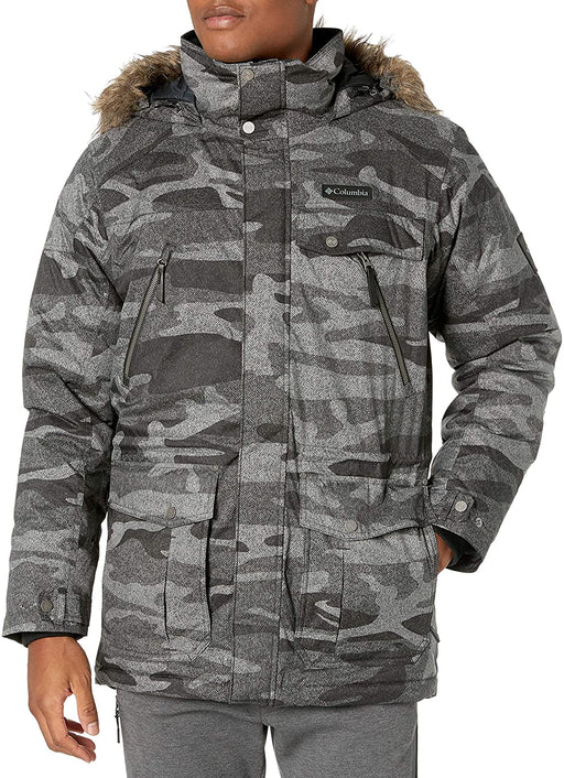 Columbia mens Barlow Pass 550 Turbodown Jacket Tweed