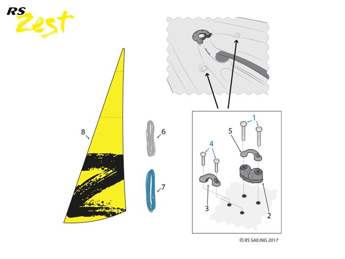 RS Sailing - RS Zest Complete Sail Boat including Jib Pack